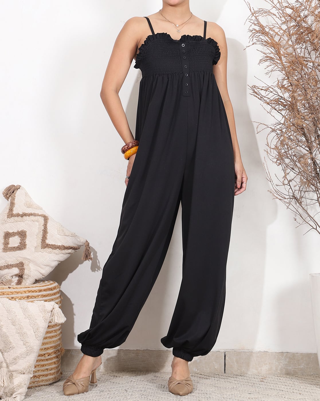 Buy Black Jumpsuits &Playsuits for Women by Shein Online