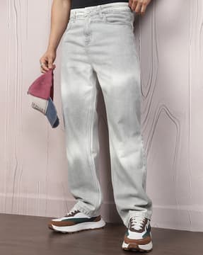 Shein Shein Men Street Full Length Fly With Button Closure Mid Wash Jeans