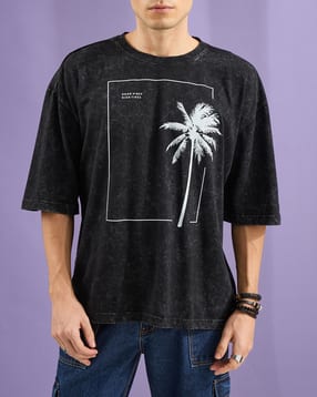 Shein Drop Shoulder Graphic Chest Print Crew Tshirt-picture-40