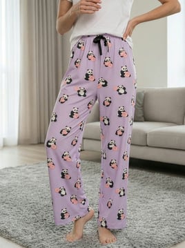 Shein Full Length Elasticated Waist Graphic Print Pyjama-picture-32