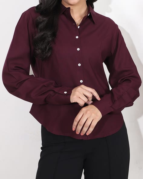 Product image of
                        Shein Shein Medium Length Spread Collar Full
                        Sleeve Shirt