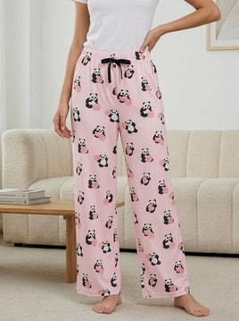 Shein Full Length Elasticated Waist Graphic Print Pyjama-picture-41