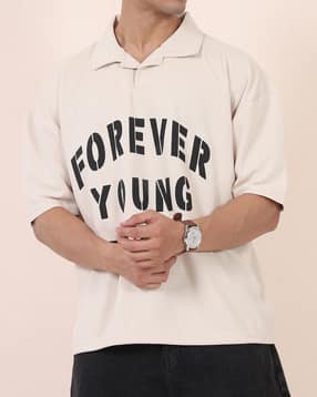 Shein Short Sleeve Typographic Front Print Tshirt-picture-38