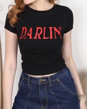 Shein Short Sleeve Typographic Chest Print Crew Tshirt-picture-11