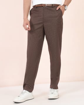Shein Ankle Length Fly With Button Closure Striped Pant-picture-36