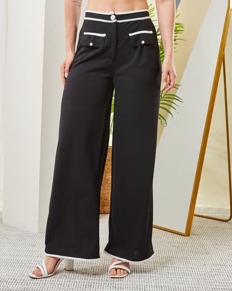 Product image of
                        Shein Shein Full Length Semi Elasticated Waist
                        Contrast Piping Pants