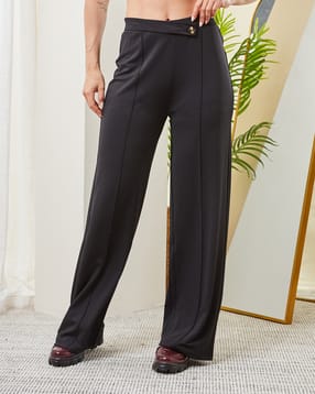 Shein Full Length Fly Button Closure Pintuck Pant-picture-39