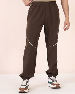 Shein Ankle Length Elasticated Waist Contrast Piping Joggers-picture-27