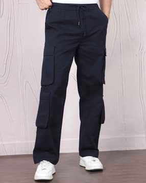 Shein Full Length Elasticated Drawstring Waist Cargo Trackpant-picture-49