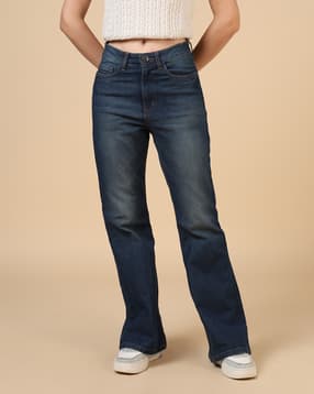 Shein Full Length Fly With Button Closure Mid Wash Jeans-picture-21