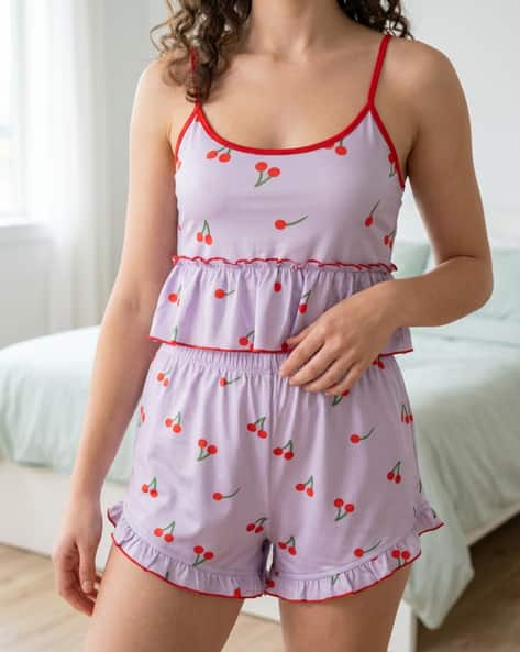 Buy Lavender Night&LoungeWearSets for Women by Shein Online