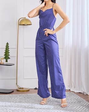 Shein Spaghetti Strap Cinched Waist Polka-Dot Jumpsuit-picture-49