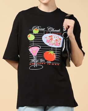 Shein Drop Shoulder Graphic Chest Print Crew Tshirt-picture-13