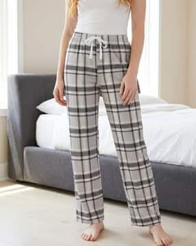 Shein Elasticated Drawstring Waist Checked Pyjama-picture-14