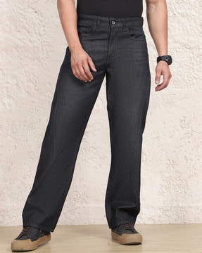 Shein Shein Men Fly With Button Closure Panelled Light Wash Jeans