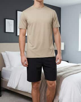 Shein Short Sleeve Crew Tshirt & Shorts Lounge Set-picture-28