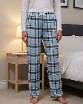 Shein Elasticated Drawstring Waist Checked Pyjama-picture-17