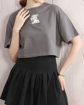 Shein Drop Shoulder Graphic Chest Print Crew Tshirt-picture-50