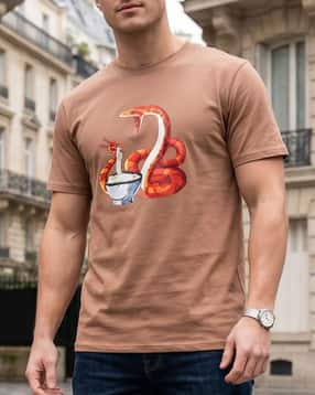 Shein Short Sleeve Graphic Chest Print Crew Tshirt-picture-14