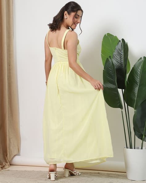 Buy Light Yellow Dresses for Women by Shein Online | Ajio.com Buy Light Yellow Dresses for Women by Shein Online | Ajio.com