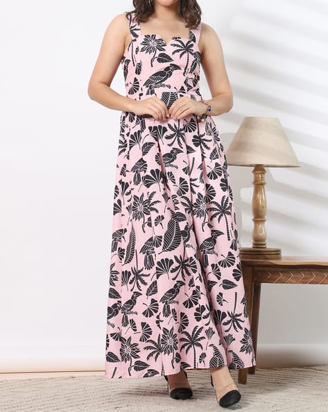 blue and white maxi dress with sleeves Must Be Love Floral Maxi Dress - Blue and White