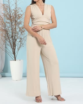 Shein Sleeveless Textured Ruched Jumpsuits With Zip-picture-27