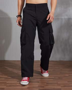Shein Shein Full Length Fly With Button Closure Panelled Cargos