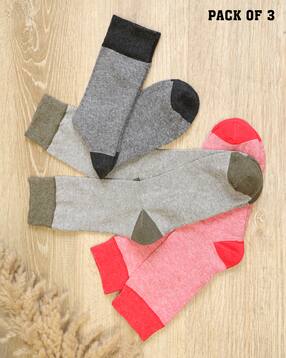 Shein Men Combo Of 3 Colour-Block Everyday Socks-picture-18