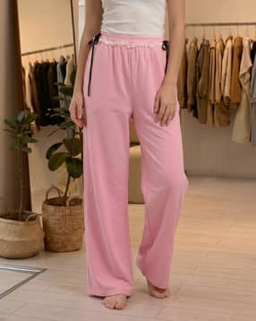 Shein Full Length Lace Trim Elasticated Waist Track Pants-picture-31