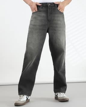 Shein Full Length Fly With Button Closure Mid Wash Jeans-picture-19