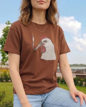 Shein Short Sleeve Graphic Chest Print Crew Tshirt-picture-19