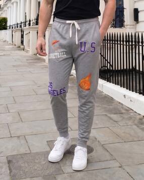 shein ankle length graphic placement print joggers