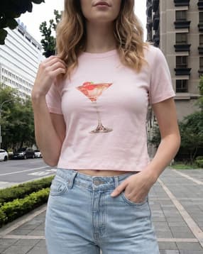 Shein Short Sleeve Graphic Chest Print Crew Tshirt-picture-49
