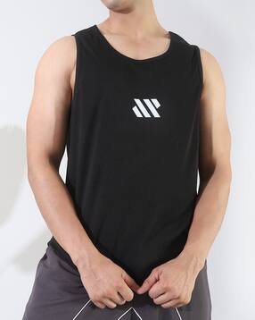 Shein Medium Length Sleeveless Graphic Chest Print Tshirt-picture-14