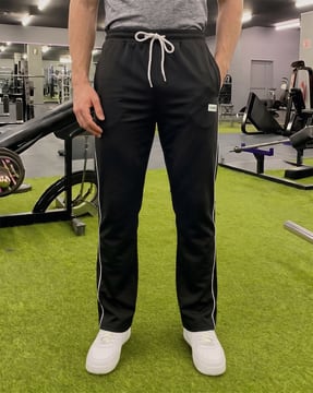 Shein Shein Men Elasticated Drawstring Waist Contrast Piping Trackpant