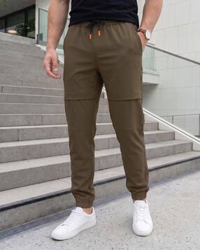 shein elasticated drawstring waist panelled joggers