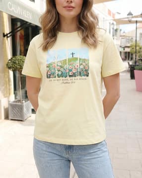 Shein Short Sleeve Graphic Chest Print Crew Tshirt-picture-10