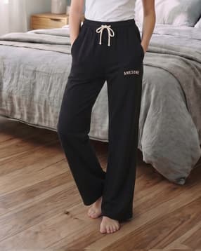 Shein Typographic Print Elasticated Drawstring Waist Track Pants-picture-16