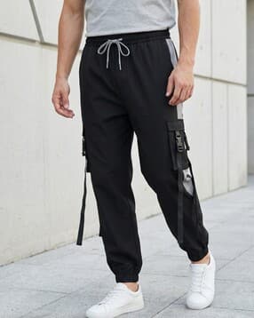 Shein Ankle Length Buckle Strap Detail Joggers With Pocket-picture-26