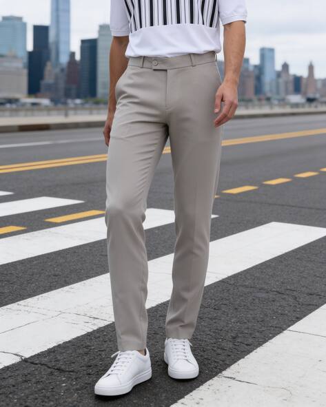 Shein Ankle Length Fly With Button Closure Pants