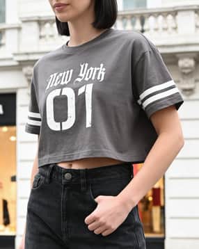 Shein Short Sleeve Numeric Chest Print Crew Tshirt-picture-50
