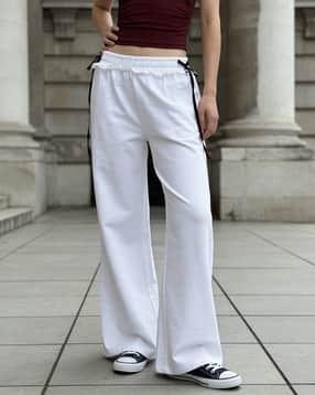 Shein Full Length Lace Trim Elasticated Waist Track Pants-picture-31