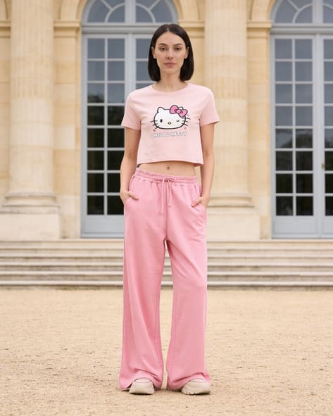 Buy Pink Track Pants for Women by Shein Online | sheinindia.in