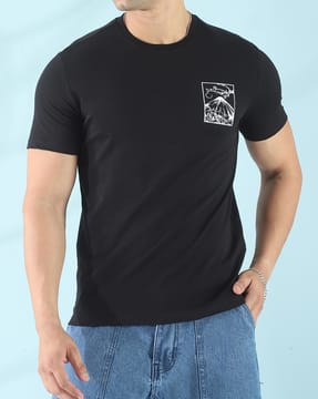 Shein Shein Men Short Sleeve Graphic Placement Print Crew Tshirt