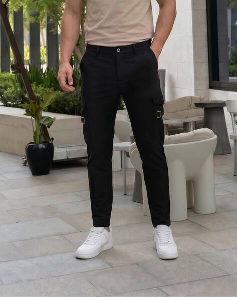Shein Ankle Length Semi-Elasticated Waist Buttoned Pant