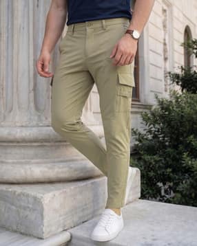 Shein Ankle Length Semi-Elasticated Waist Buttoned Pant-picture-31