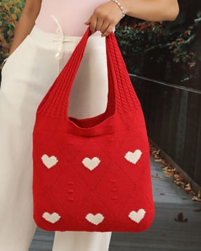 Shein Women Novelty Heart Pattern Tote Bag-picture-19