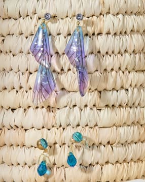 Shein Women Butterfly Wing Design Drop Earrings-picture-10