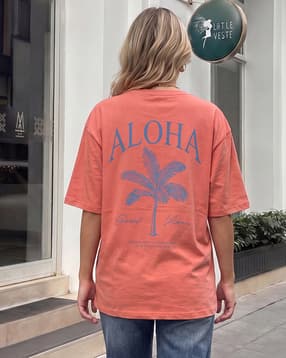 Shein Drop Shoulder Graphic Back Print Crew Tshirt-picture-21