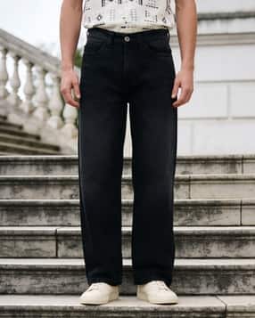 Shein Full Length Fly With Button Closure Mid Wash Jeans-picture-33